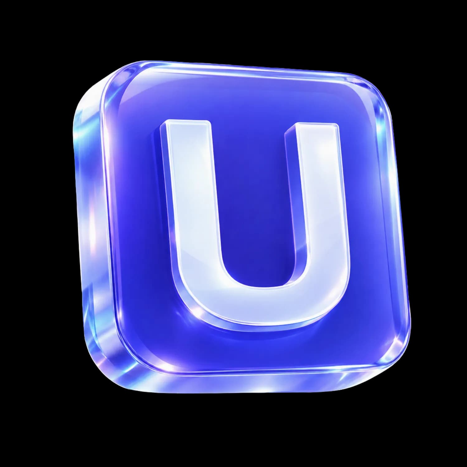 Glossy 3D Uitly U logo tile